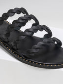 Σανδάλια δερμάτινα με λουράκια Iris Sandals - Μαύρο - thefashionproject.gr - IRIS