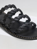 Σανδάλια δερμάτινα με λουράκια Iris Sandals - Μαύρο - thefashionproject.gr - IRIS