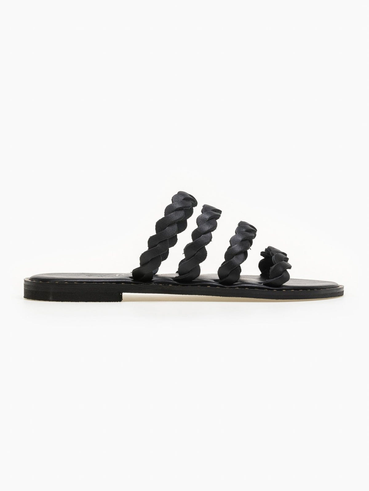 Σανδάλια δερμάτινα με λουράκια Iris Sandals - Μαύρο - thefashionproject.gr - IRIS