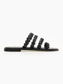 Σανδάλια δερμάτινα με λουράκια Iris Sandals - Μαύρο - thefashionproject.gr - IRIS