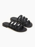 Σανδάλια δερμάτινα με λουράκια Iris Sandals - Μαύρο - thefashionproject.gr - IRIS