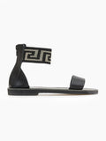 Σανδάλια δερμάτινα με μαίανδρο estil - Μαύρο - thefashionproject.gr - Estil
