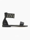 Σανδάλια δερμάτινα με μαίανδρο estil - Μαύρο - thefashionproject.gr - Estil