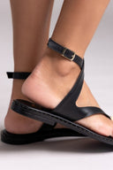 Σανδάλια δερμάτινα με μέταλλο Iris Sandals - Μαύρο - thefashionproject.gr - IRIS