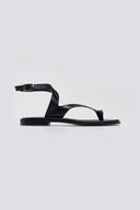 Σανδάλια δερμάτινα με μέταλλο Iris Sandals - Μαύρο - thefashionproject.gr - IRIS