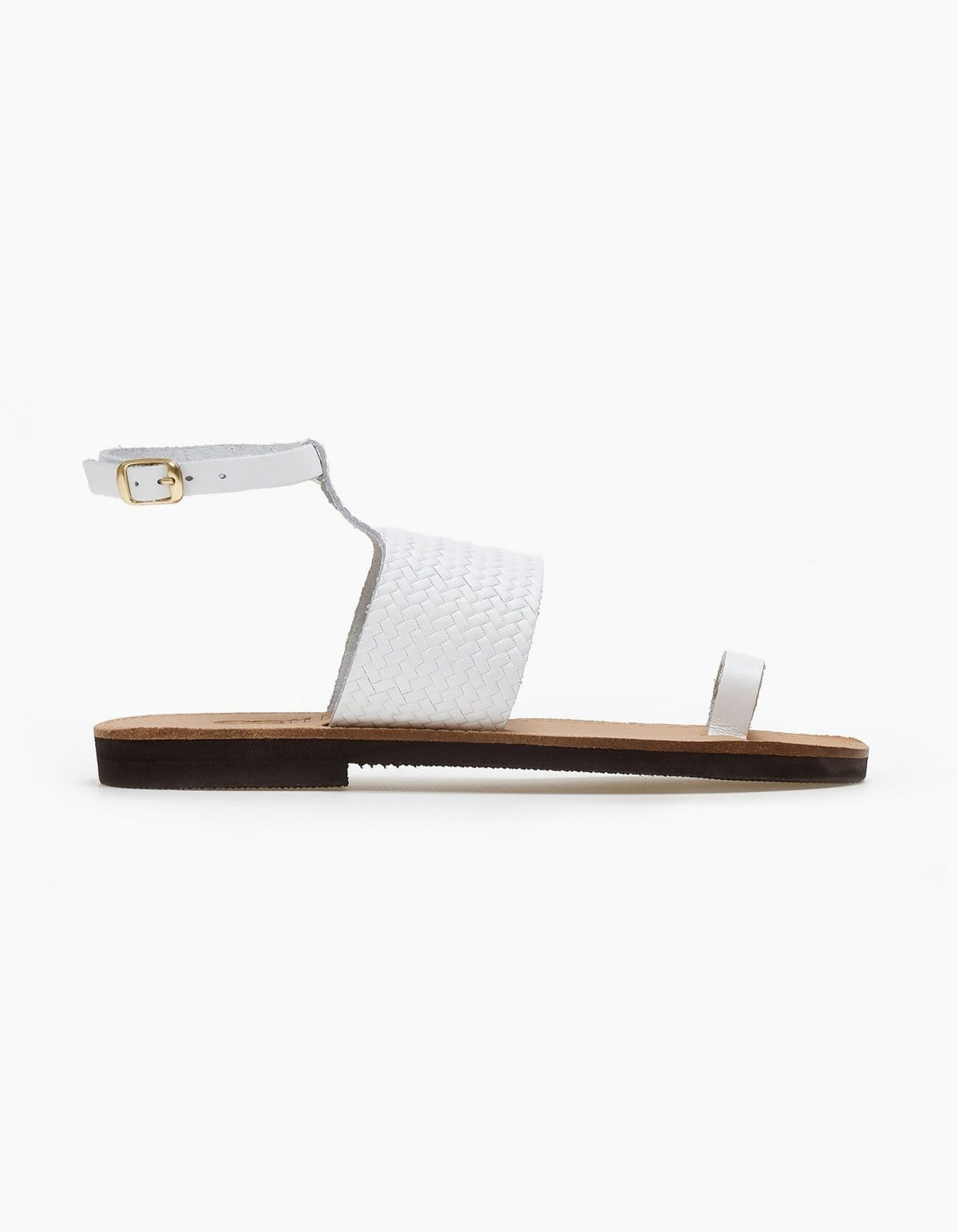 Σανδάλια δερμάτινα με μπαρέτα Estil - Λευκό - thefashionproject.gr - Estil