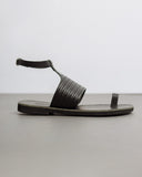 Σανδάλια δερμάτινα με μπαρέτα Estil - Μαύρο - thefashionproject.gr - Estil