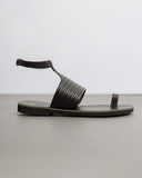 Σανδάλια δερμάτινα με μπαρέτα Estil - Μαύρο - thefashionproject.gr - Estil