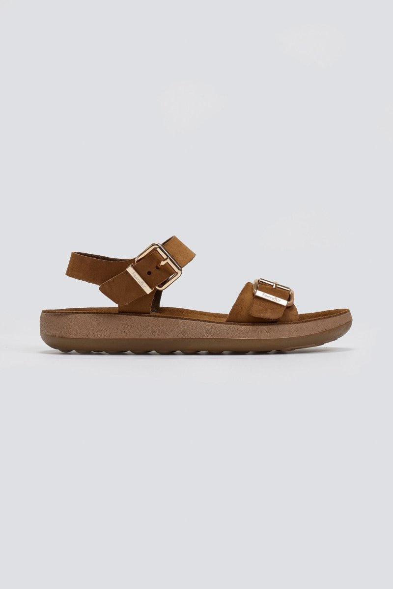 Σανδάλια δερμάτινα με μπαρέτα PANAGIOTA FANTASY SANDALS - Ταμπά - thefashionproject.gr - FANTASY SANDALS
