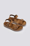 Σανδάλια δερμάτινα με μπαρέτα PANAGIOTA FANTASY SANDALS - Ταμπά - thefashionproject.gr - FANTASY SANDALS
