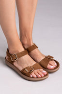 Σανδάλια δερμάτινα με μπαρέτα PANAGIOTA FANTASY SANDALS - Ταμπά - thefashionproject.gr - FANTASY SANDALS