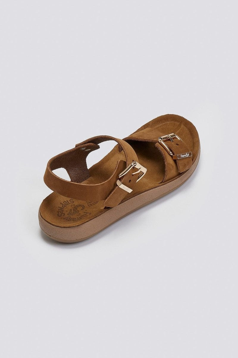 Σανδάλια δερμάτινα με μπαρέτα PANAGIOTA FANTASY SANDALS - Ταμπά - thefashionproject.gr - FANTASY SANDALS