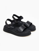 Σανδάλια δερμάτινα με μπαρέτα Ragazza 01234 - Μαύρο - thefashionproject.gr - RAGAZZA