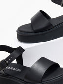 Σανδάλια δερμάτινα με μπαρέτα Ragazza 01234 - Μαύρο - thefashionproject.gr - RAGAZZA