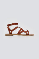 Σανδάλια δερμάτινα με μπαρέτα Tfp - Καφέ - thefashionproject.gr - TFP