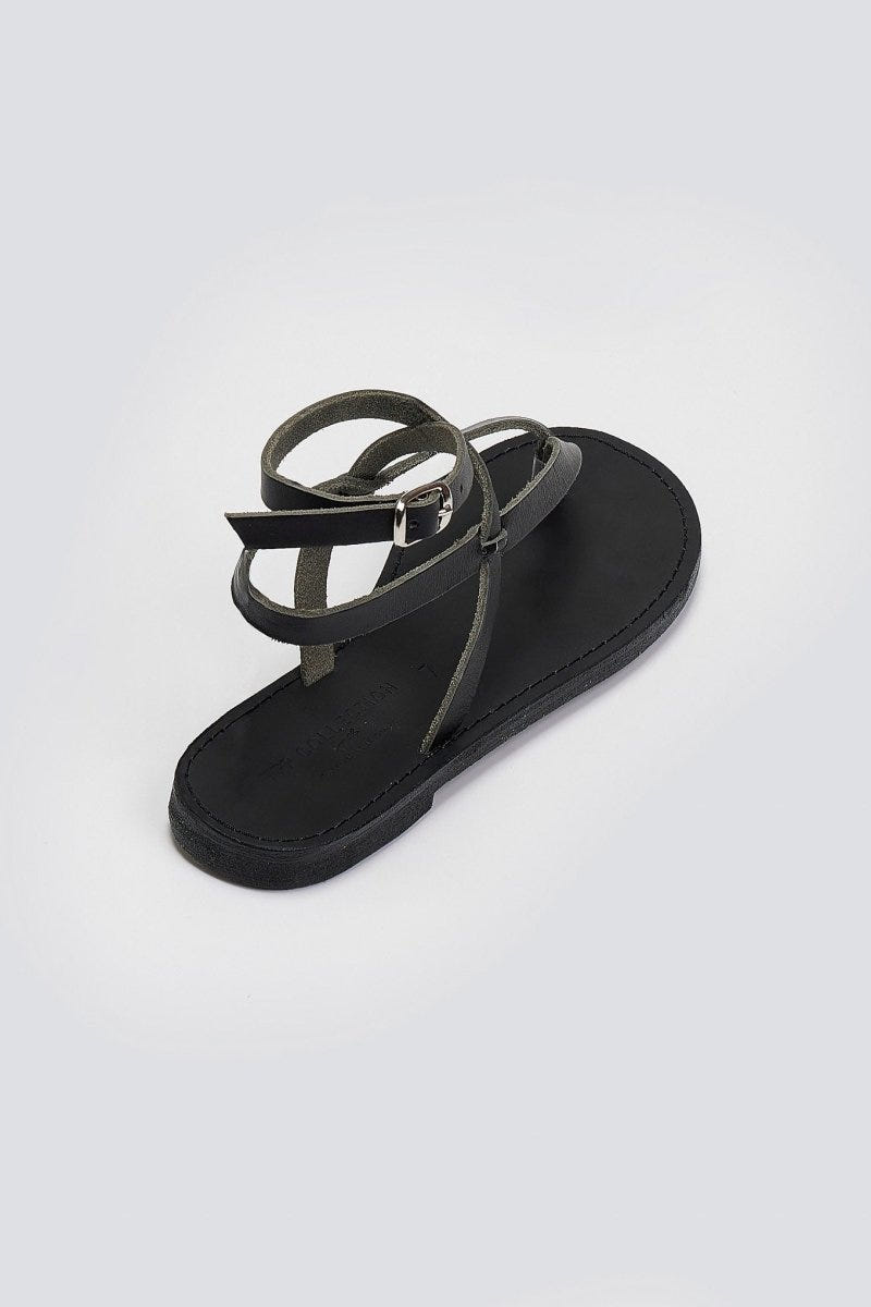Σανδάλια δερμάτινα με μπαρέτα Tfp - Μαύρο - thefashionproject.gr - TFP