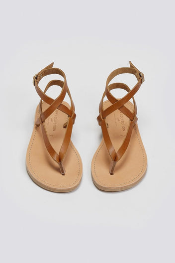 Σανδάλια δερμάτινα με μπαρέτα Tfp - Ταμπά - thefashionproject.gr - TFP