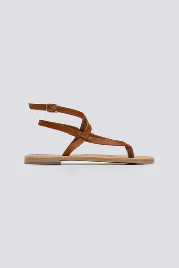 Σανδάλια δερμάτινα με μπαρέτα Tfp - Ταμπά - thefashionproject.gr - TFP