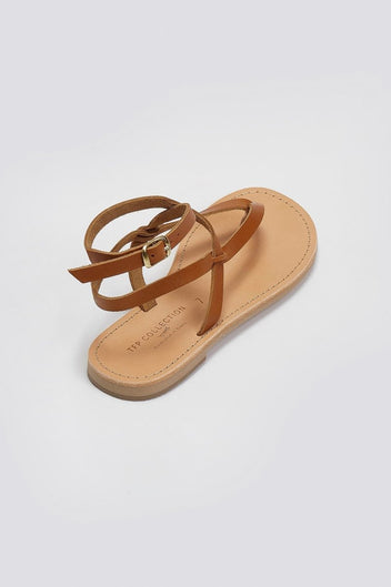 Σανδάλια δερμάτινα με μπαρέτα Tfp - Ταμπά - thefashionproject.gr - TFP