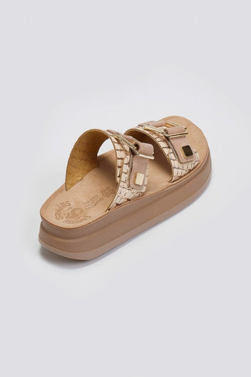 Σανδάλια δερμάτινα με pattern ADELITA FANTASY SANDALS - Nude - thefashionproject.gr - FANTASY SANDALS