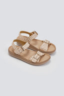 Σανδάλια δερμάτινα με pattern PANAGIOTA FANTASY SANDALS - Χαλκός - thefashionproject.gr - FANTASY SANDALS