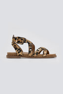 Σανδάλια δερμάτινα με print CARMELA 162393 - Leopard - thefashionproject.gr - CARMELA