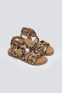 Σανδάλια δερμάτινα με print CARMELA 162393 - Leopard - thefashionproject.gr - CARMELA
