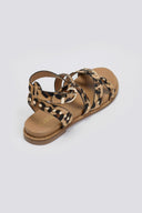 Σανδάλια δερμάτινα με print CARMELA 162393 - Leopard - thefashionproject.gr - CARMELA