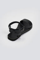 Σανδάλια δερμάτινα με print Estil - Μαύρο - thefashionproject.gr - Estil
