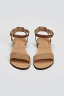 Σανδάλια δερμάτινα με print Estil - Τάουπε - thefashionproject.gr - Estil