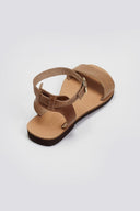 Σανδάλια δερμάτινα με print Estil - Τάουπε - thefashionproject.gr - Estil