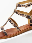 Σανδάλια δερμάτινα με print Iris Sandals - Leopard - thefashionproject.gr - IRIS
