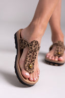 Σανδάλια δερμάτινα με print MIRABELLA FANTASY SANDALS - Leopard - thefashionproject.gr - FANTASY SANDALS