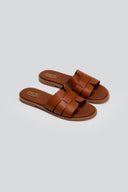 Σανδάλια δερμάτινα με print στη φάσα Estil - Ταμπά - thefashionproject.gr - Estil