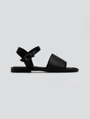 Σανδάλια δερμάτινα με ψάθα Estil - Μαύρο - thefashionproject.gr - Estil