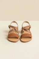 Leather Sandals Crossover - Tan