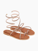 Σανδάλια δερμάτινα με στρας έλασμα estil 