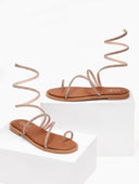 Σανδάλια δερμάτινα με στρας έλασμα estil 