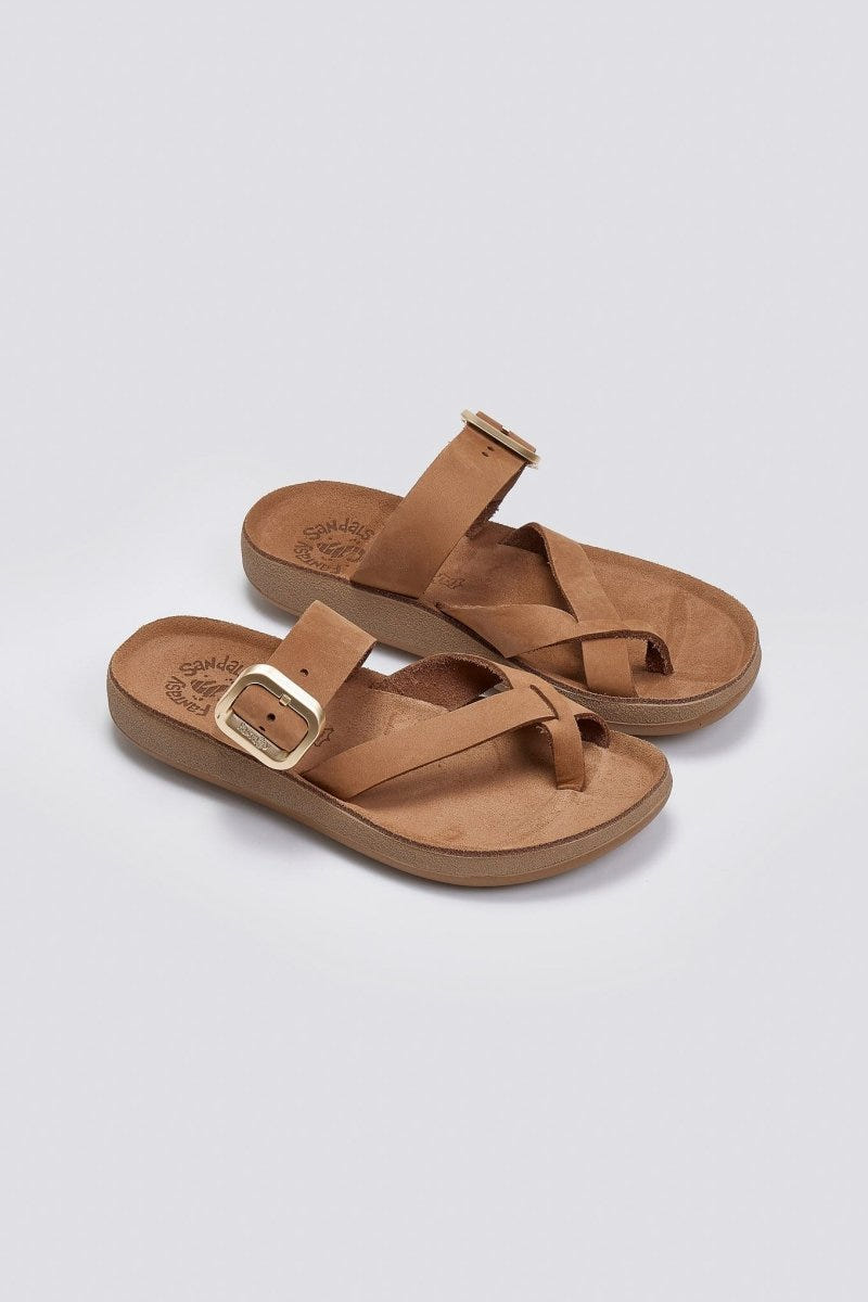 Σανδάλια δερμάτινα με τοκ CONSTANTIA FANTASY SANDALS - Κάμελ - thefashionproject.gr - FANTASY SANDALS