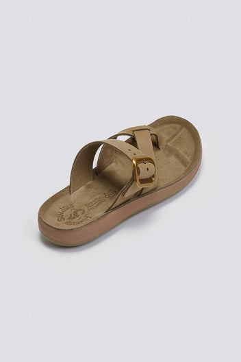 Σανδάλια δερμάτινα με τοκ CONSTANTIA FANTASY SANDALS - Χακί - thefashionproject.gr - FANTASY SANDALS