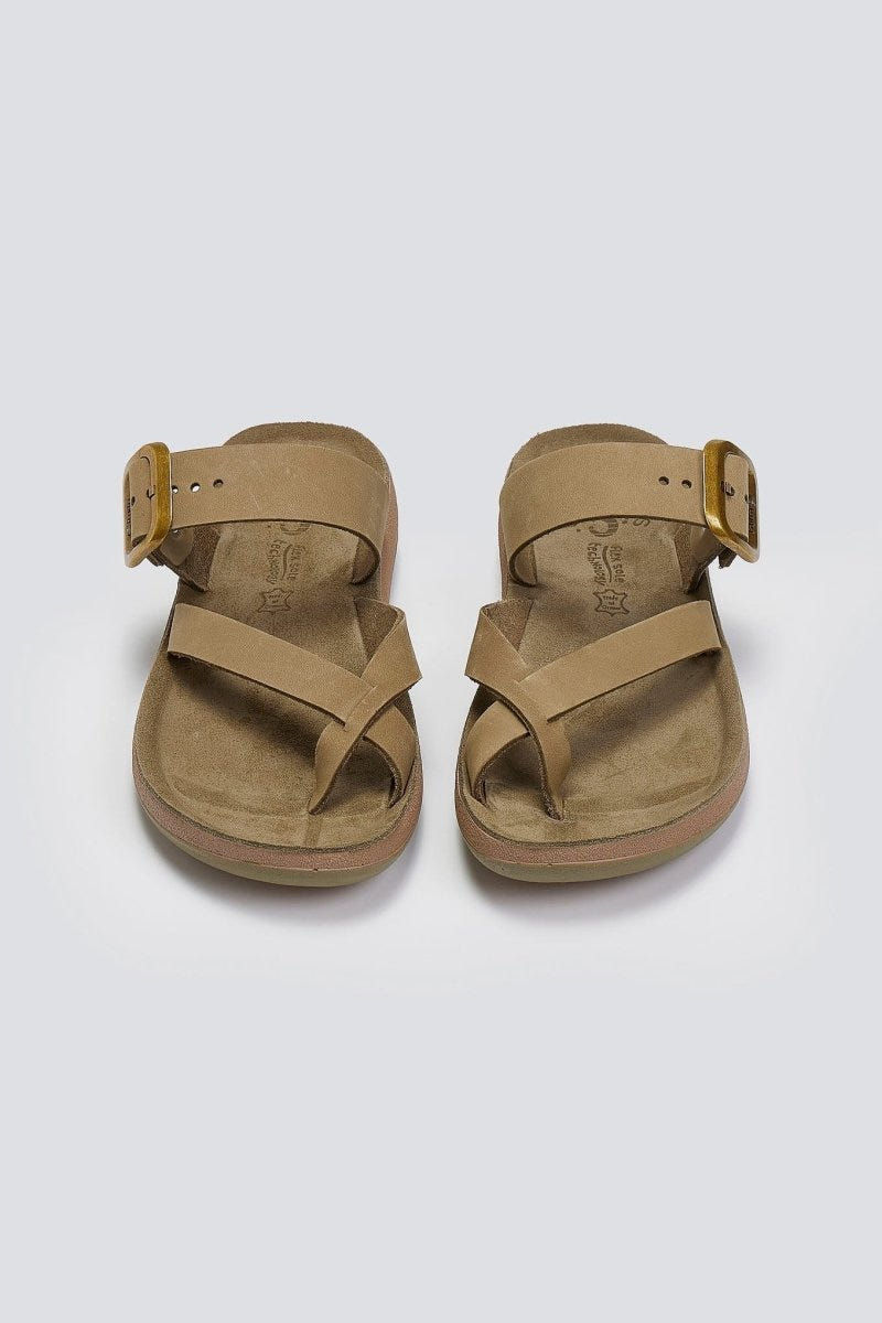 Σανδάλια δερμάτινα με τοκ CONSTANTIA FANTASY SANDALS - Χακί - thefashionproject.gr - FANTASY SANDALS