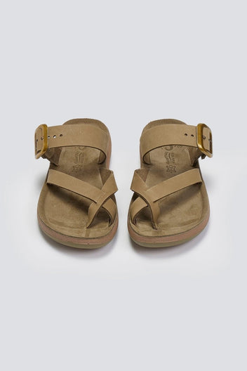 Σανδάλια δερμάτινα με τοκ CONSTANTIA FANTASY SANDALS - Χακί - thefashionproject.gr - FANTASY SANDALS