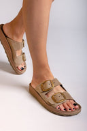 Σανδάλια δερμάτινα με τοκάδες DESPOINA FANTASY SANDALS - Λαδί - thefashionproject.gr - FANTASY SANDALS