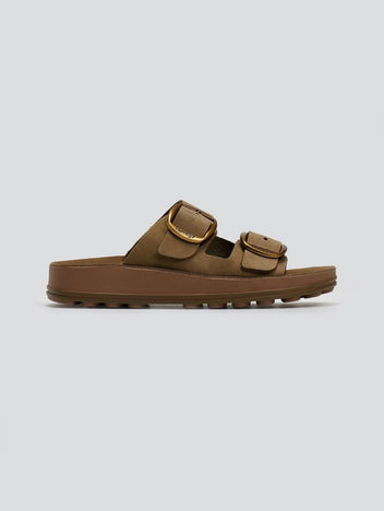Σανδάλια δερμάτινα με τοκάδες DESPOINA FANTASY SANDALS - Λαδί - thefashionproject.gr - FANTASY SANDALS