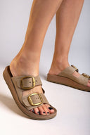 Σανδάλια δερμάτινα με τοκάδες DESPOINA FANTASY SANDALS - Λαδί - thefashionproject.gr - FANTASY SANDALS