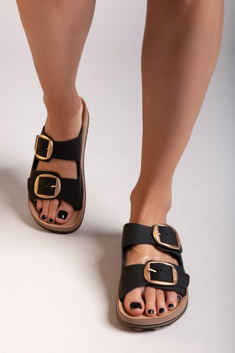 Σανδάλια δερμάτινα με τοκάδες DESPOINA FANTASY SANDALS - Μαύρο - thefashionproject.gr - FANTASY SANDALS