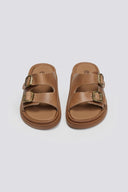 Σανδάλια δερμάτινα με τοκάδες Estil - Τάουπε - thefashionproject.gr - Estil