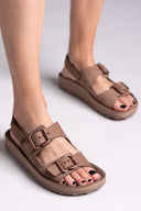 Σανδάλια δερμάτινα με τοκάδες FABIOLA FANTASY SANDALS - Καφέ - thefashionproject.gr - FANTASY SANDALS
