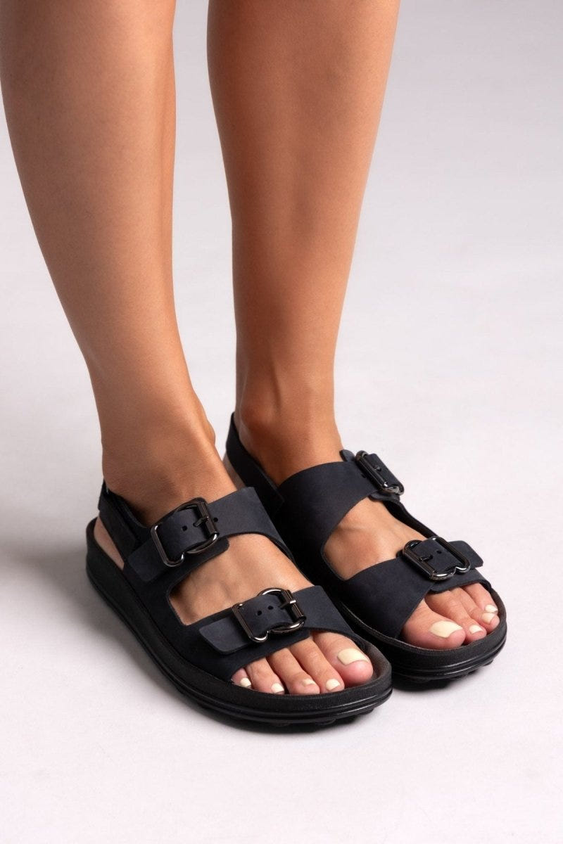 Σανδάλια δερμάτινα με τοκάδες FABIOLA FANTASY SANDALS - Μαύρο - thefashionproject.gr - FANTASY SANDALS