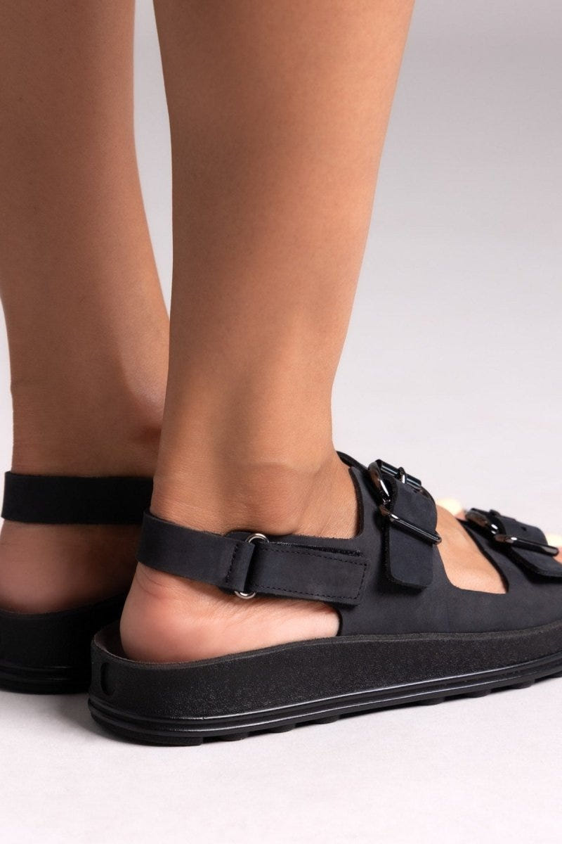 Σανδάλια δερμάτινα με τοκάδες FABIOLA FANTASY SANDALS - Μαύρο - thefashionproject.gr - FANTASY SANDALS
